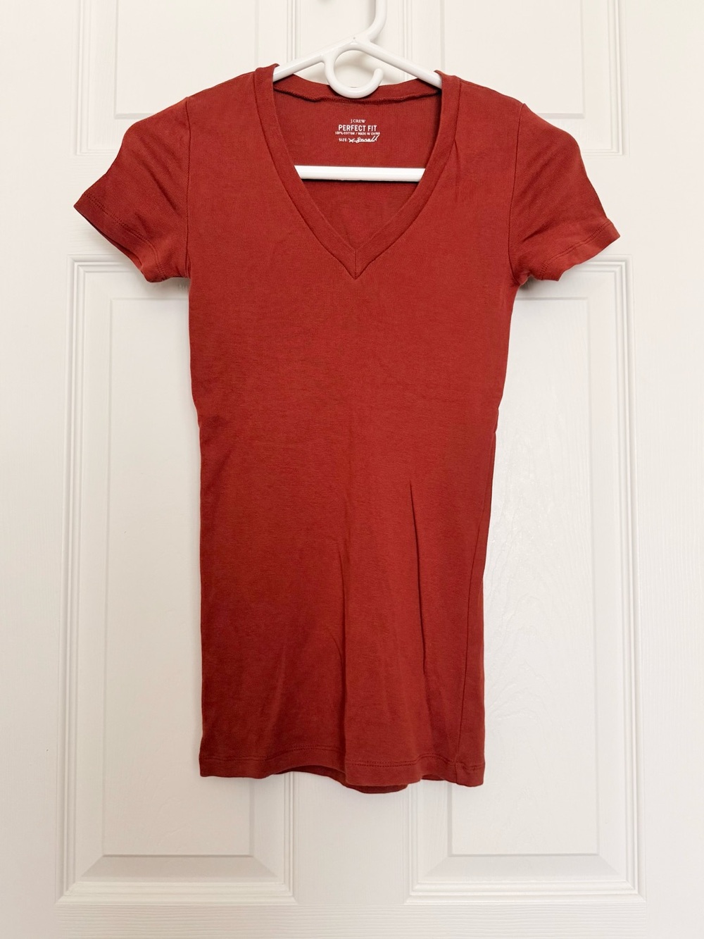 J. Crew Rust V-Neck Short Sleeve Tee